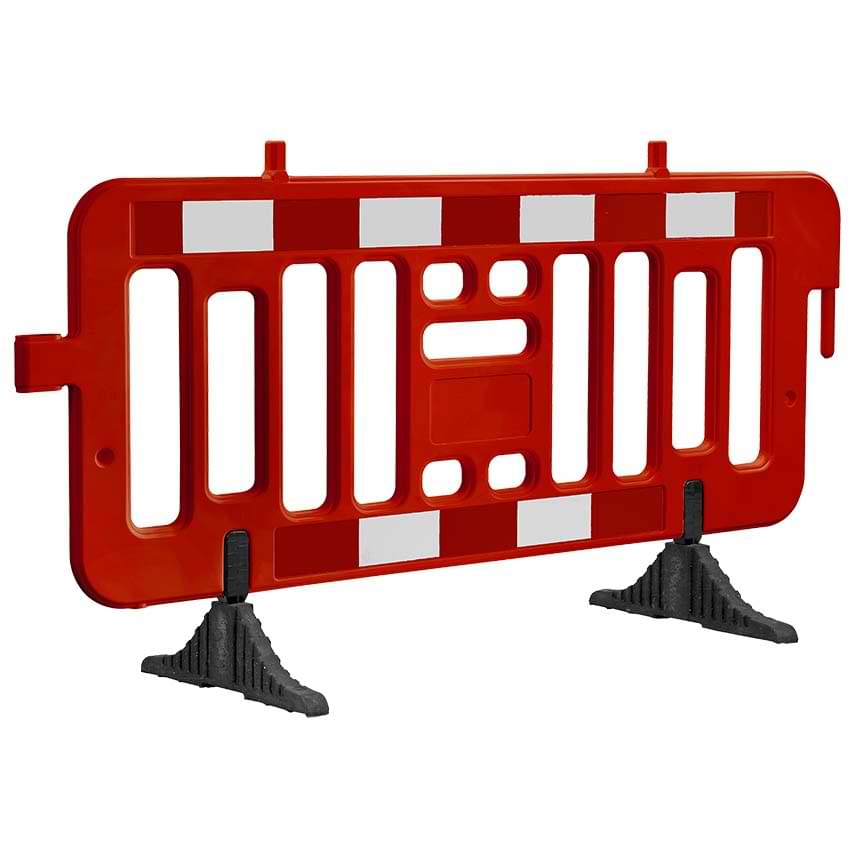 Barrière mobile PEHD 2080 mm - Rouge