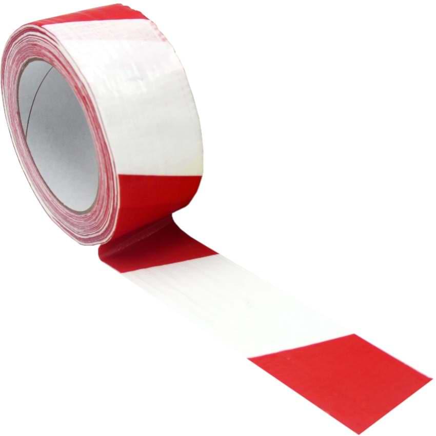 Ruban adhésif de marquage 48 mm X L. 33 m - Rouge / Blanc