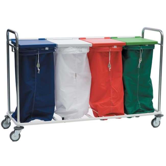 Chariot porte-sac à linge - 4 sacs