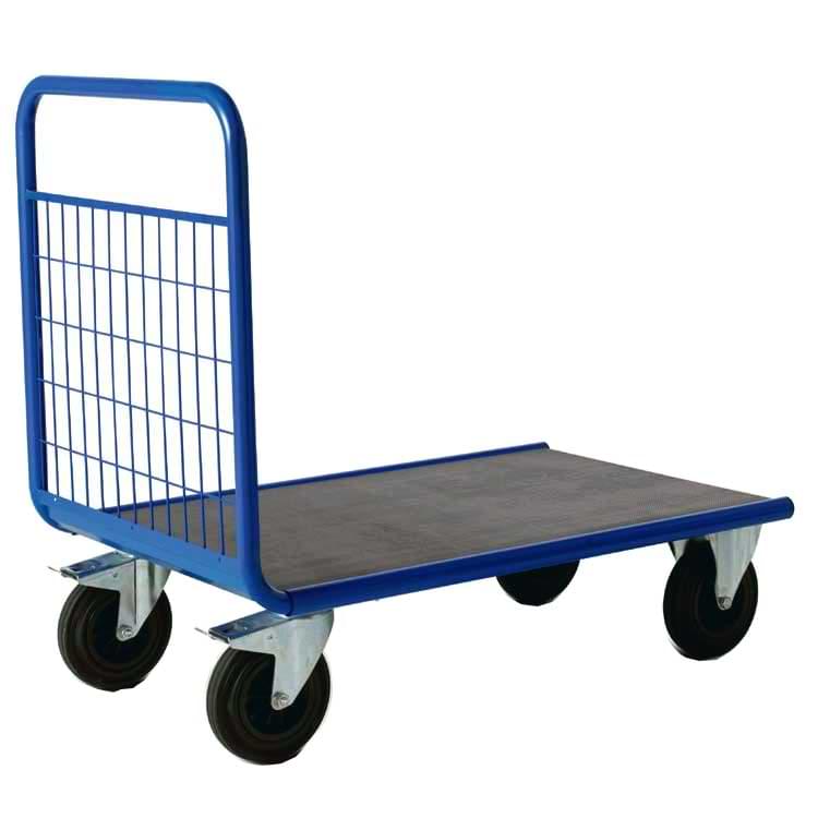 Chariot manutention dossier grillagé - P. 676 X L. 1075 mm