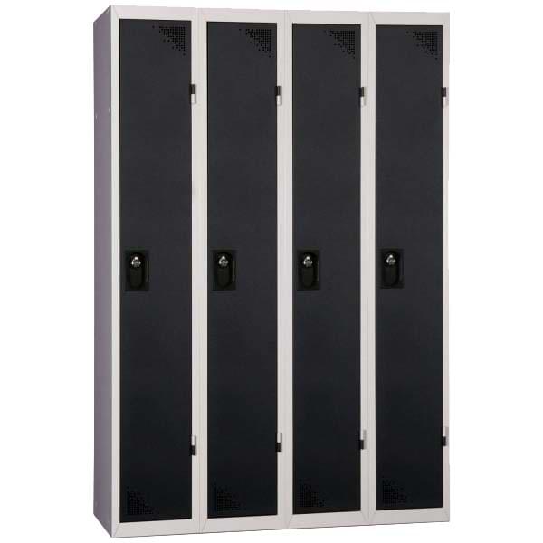 Vestiaire type Industrie propre 4 cases - Portes Gris anthracite RAL 7016