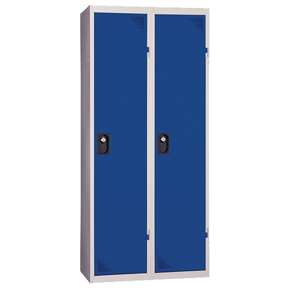 Vestiaire type Industrie salissante 2 cases - Portes Bleu RAL 5005