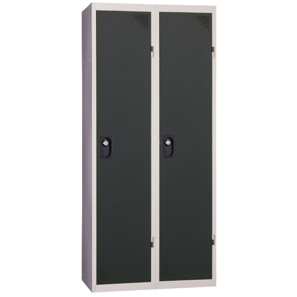 Vestiaire type Industrie salissante 2 cases - Portes Gris anthracite RAL 7016