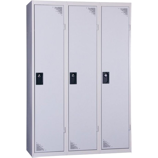 Vestiaire type Industrie salissante 3 cases - Portes Gris RAL 7035
