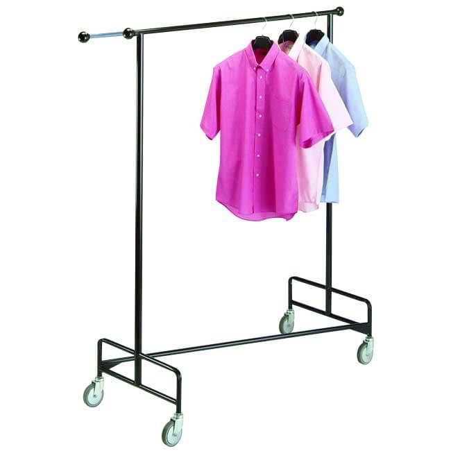 Penderie mobile noire - 1 niveau fixe