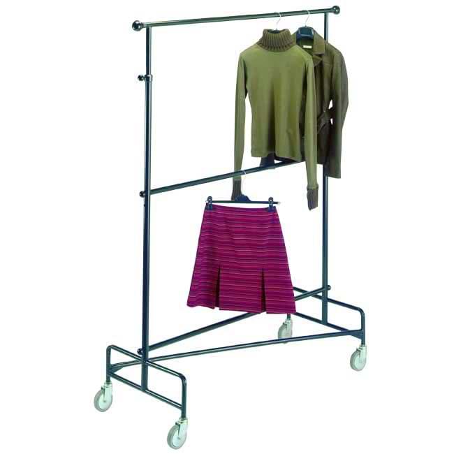 Penderie mobile noire - 2 niveaux réglables