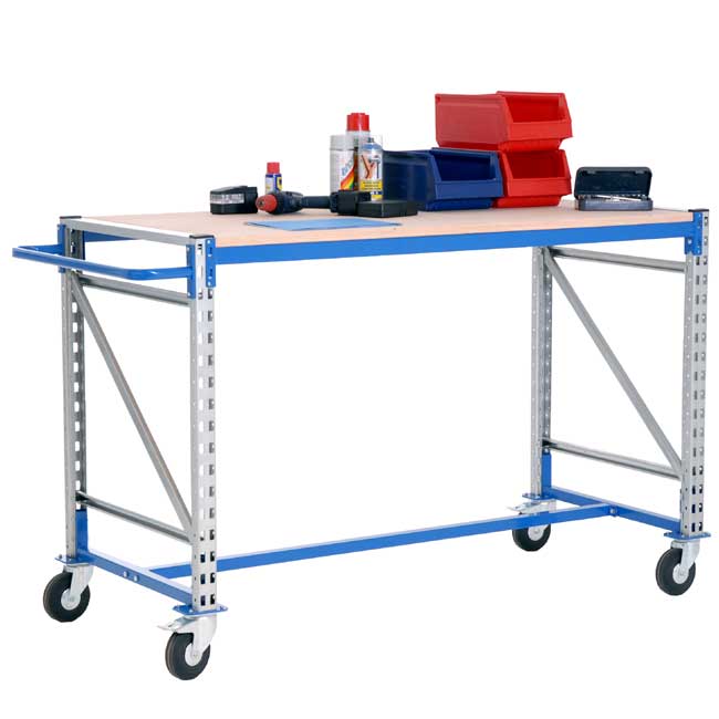 Etabli roulant d'atelier - H. 975 X P. 700 X L. 1500 mm
