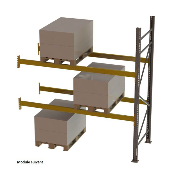 Rack à palettes - H. 4500 X L. 2700 X P. 1100 mm - Elément suivant