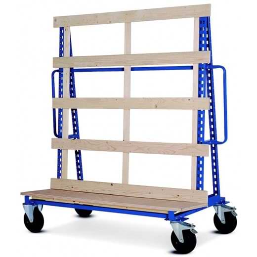 Chariot porte-panneaux 4 roues - simple face
