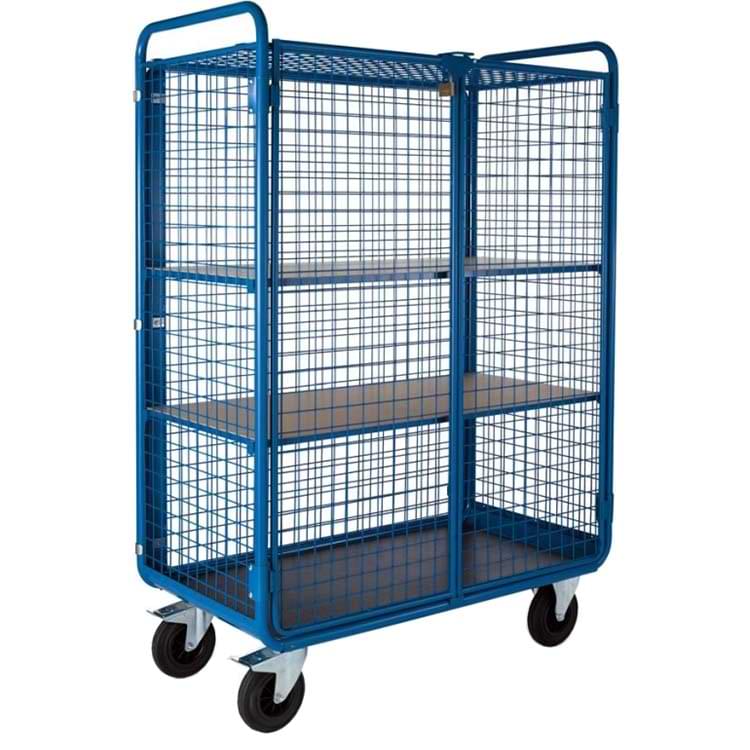 Chariot desserte - 4 côtés grillagés - P. 676 X L. 1300 mm