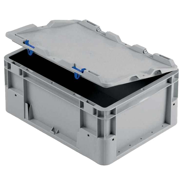 Couvercle articulé à verrouillage pour bac Norme Europe 400 X 300 mm