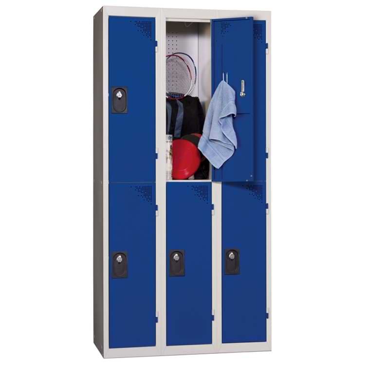 Vestiaire multicases - 2 cases 400 mm par colonne - 3 colonnes