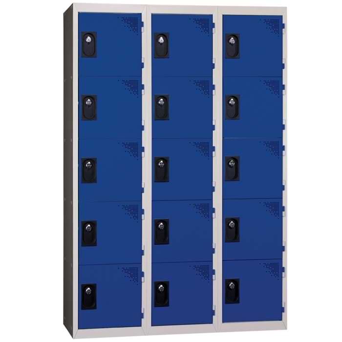 Vestiaire multicases - 5 cases 400 mm par colonne - 3 colonnes