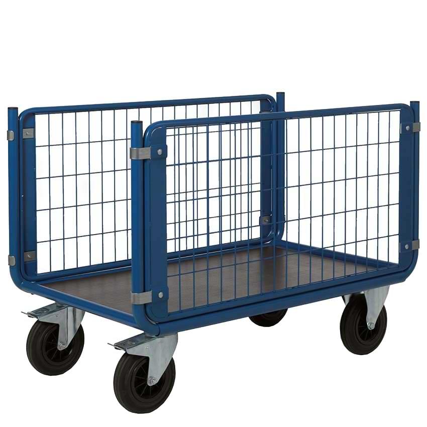 Chariot à ridelles latérales grillagées - P. 776 X L. 1300 mm