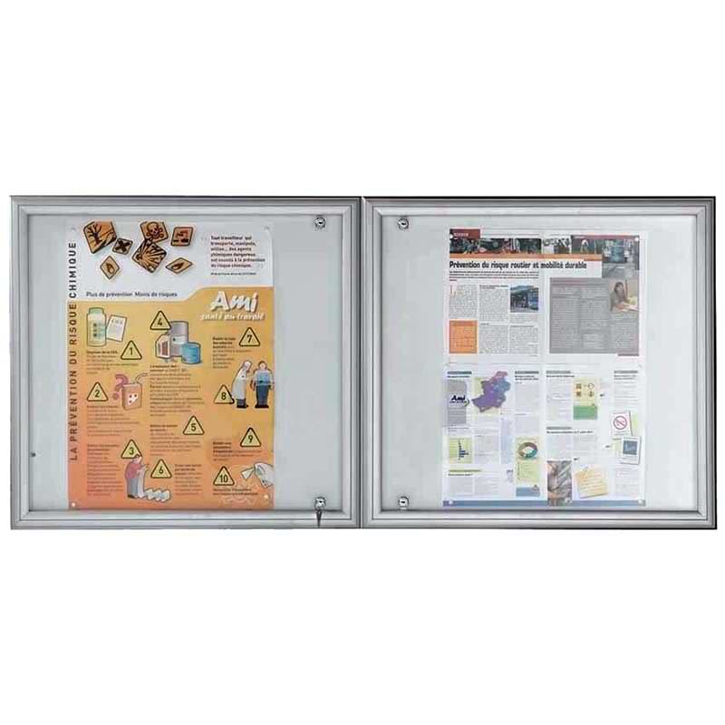 Vitrine extérieure Verso - Double porte battante 18 A4