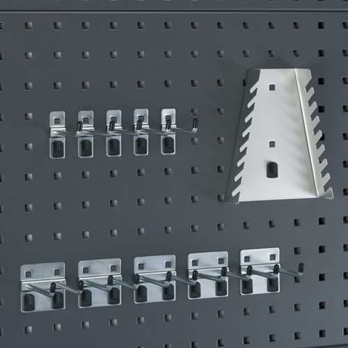 Kit d'accessoires pour panneau perforé - 11 pièces