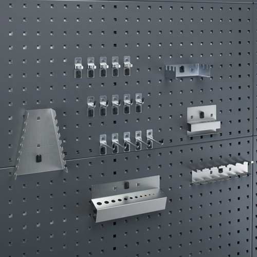 Kit d'accessoires pour panneau perforé - 20 pièces