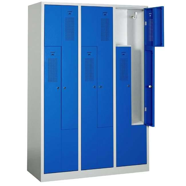 Vestiaire porte L - 3 colonnes - 6 cases