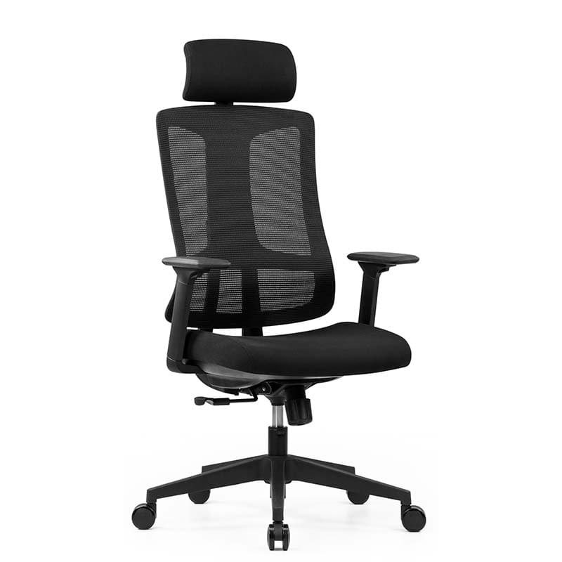 Fauteuil de bureau Idro avec têtière  - Noir