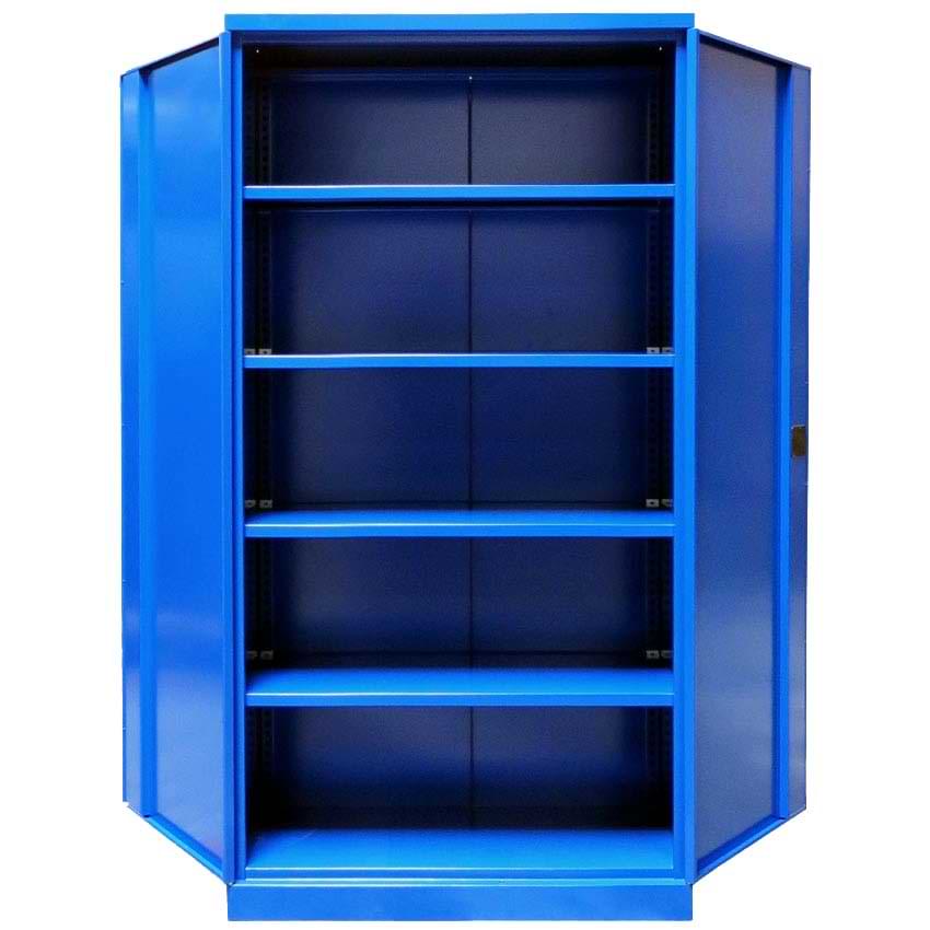 Armoire d'atelier - H. 1990 X L. 1200 X P. 435 mm - Bleu RAL 5010
