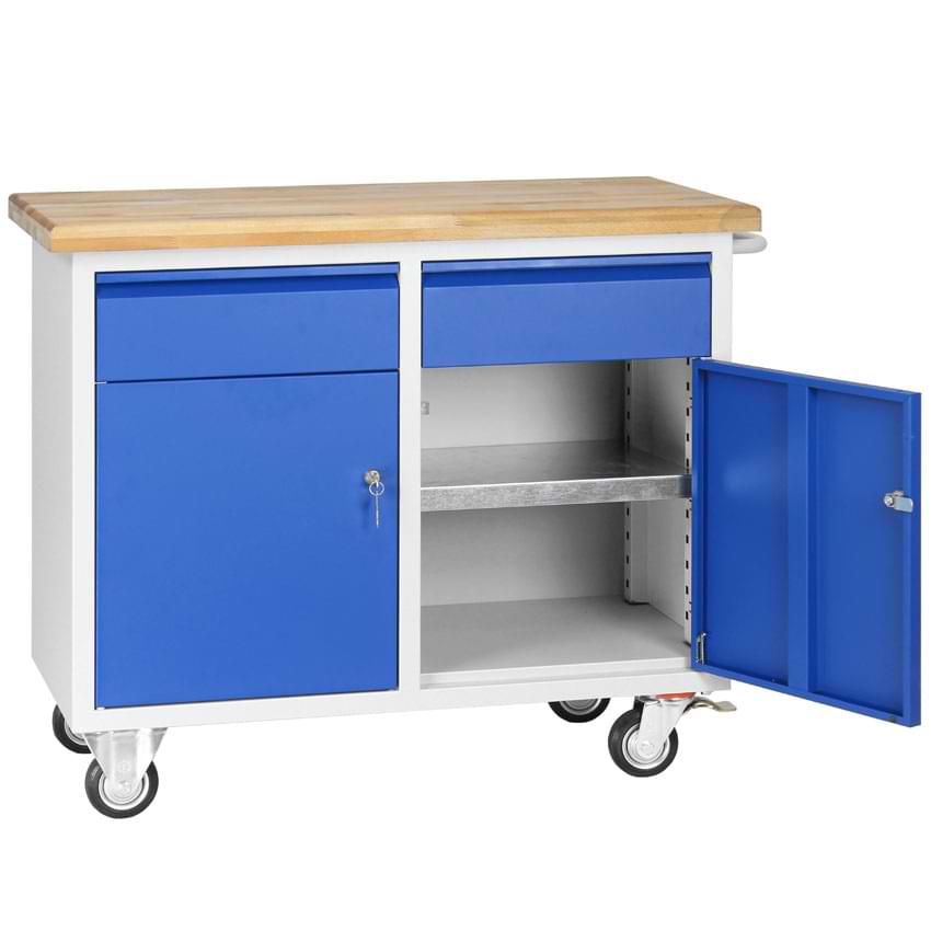 Etabli mobile professionnel - Version 2 portes + 2 tiroirs