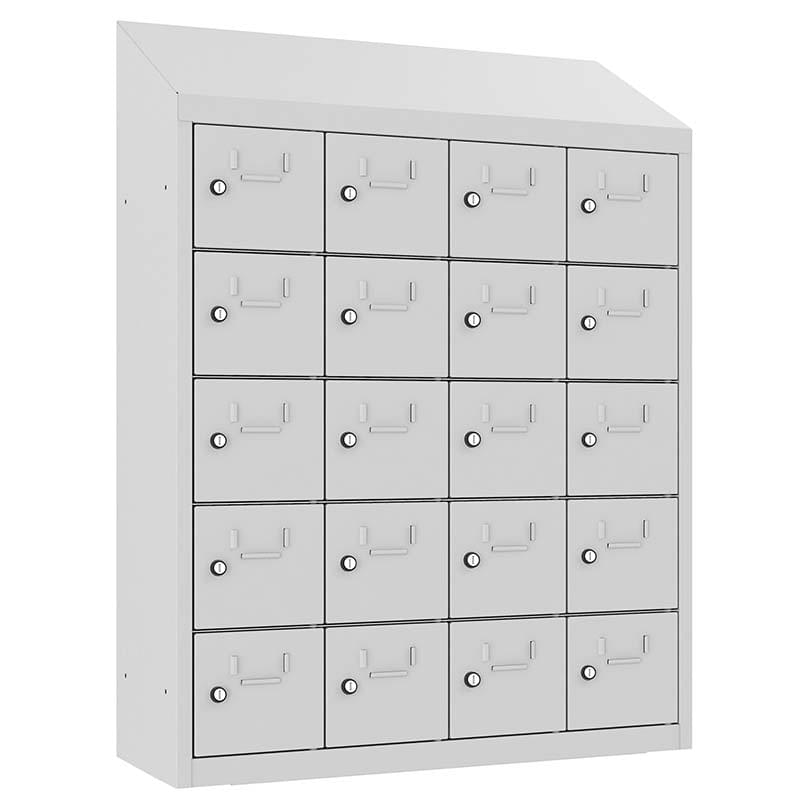 Armoire multi-casiers murale - Portes acier - 4 X 5 cases (20 casiers)