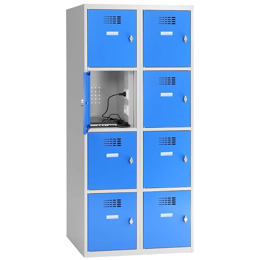 Armoire casiers alimentés - 2 colonnes X 4 cases 400 mm