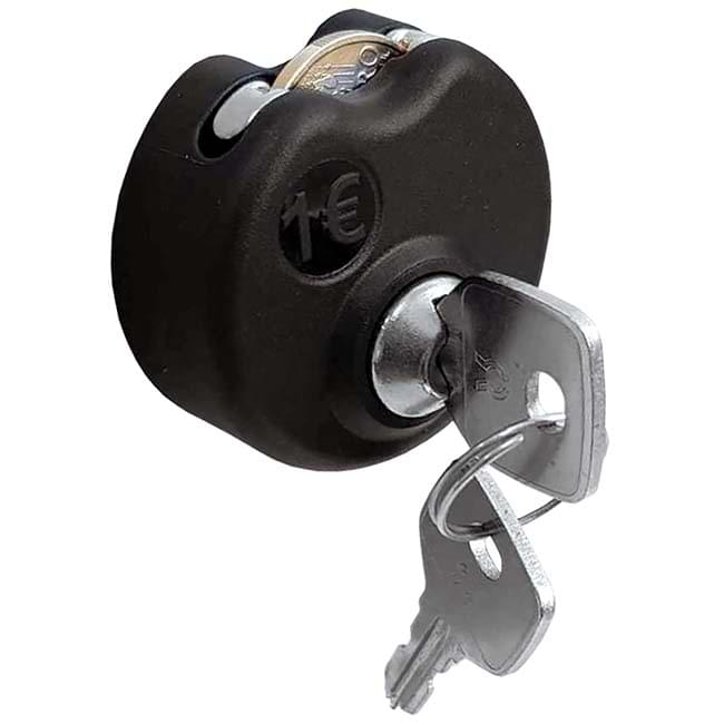 Option : Poignée serrure monnayeur 1€