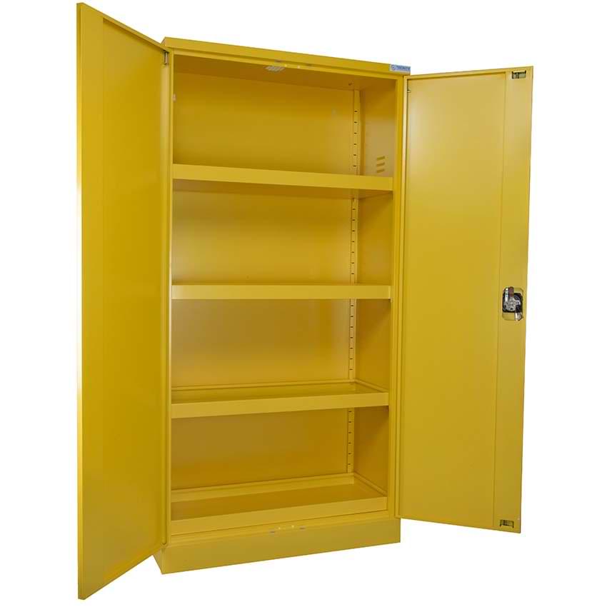 Armoire sûreté produits dangereux - H. 1800 X L. 920 X P. 420 mm - Jaune RAL 1023