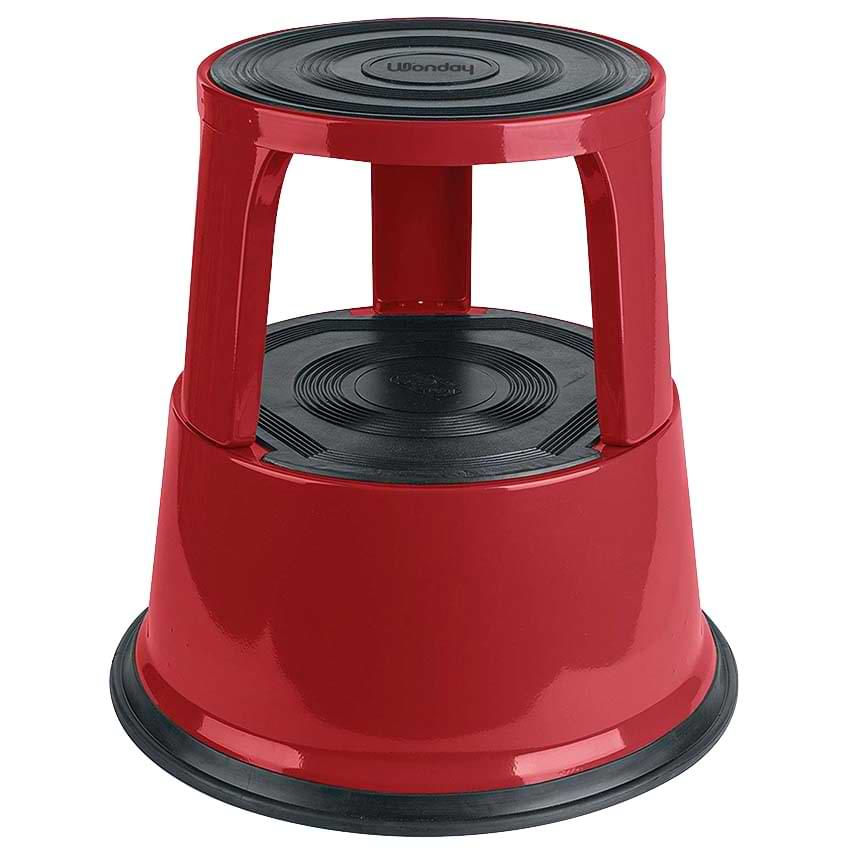 Marchepied métal 2 marches - Rouge