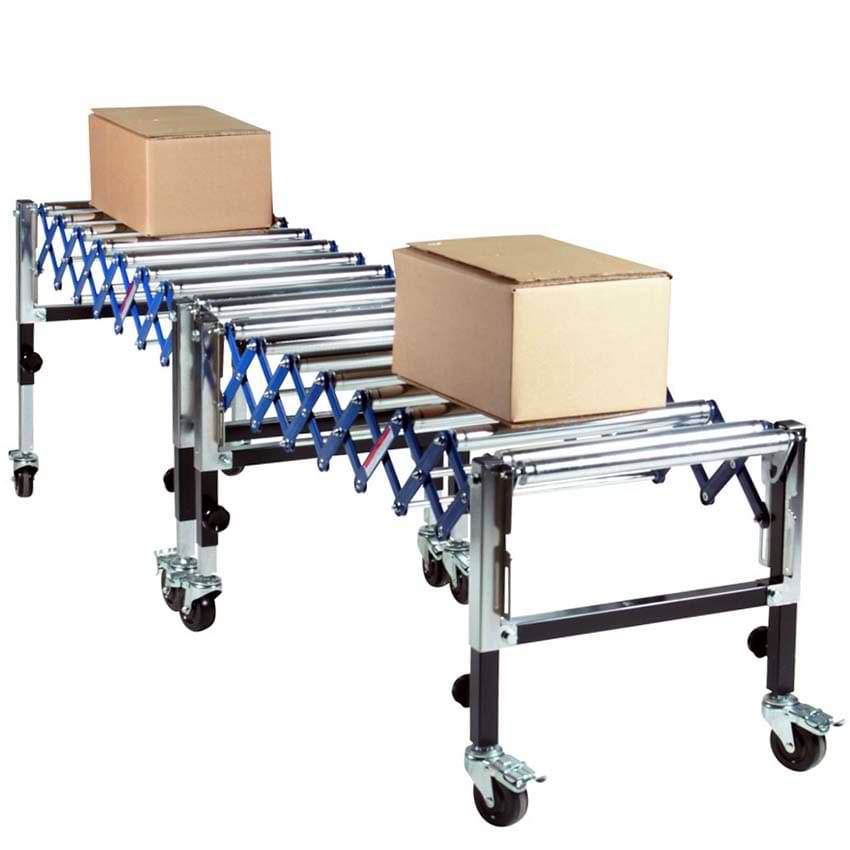 Convoyeur à rouleaux flexible roulant - L. 1295 mm