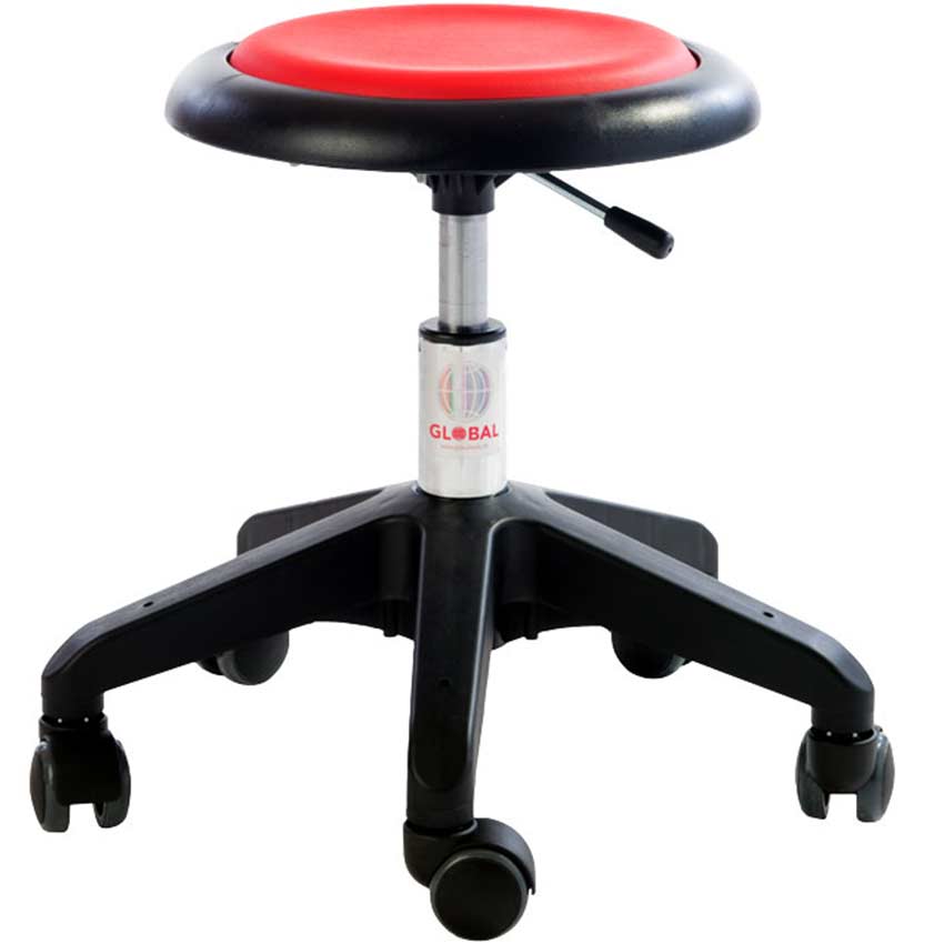 Tabouret à roulettes Micro - Rouge