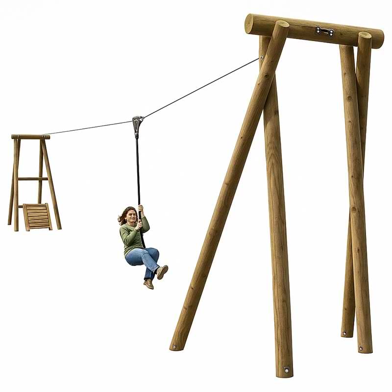 Grande tyrolienne aventure - 20 m (dénivelé 0,5 m)