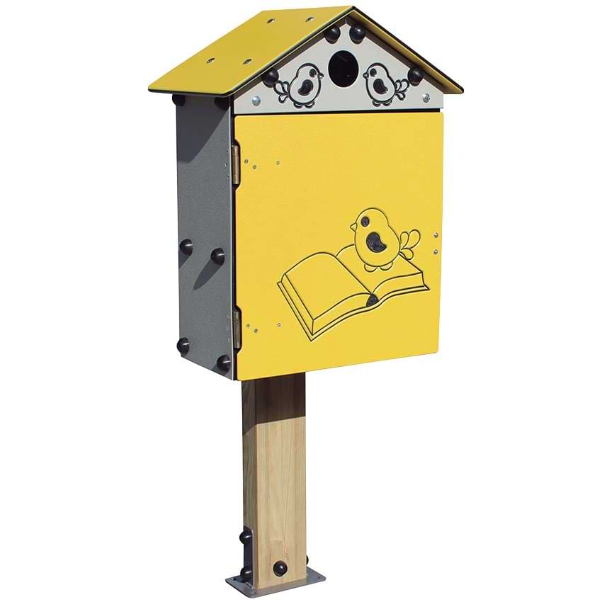 Maison bibliothèque - H. 1375 mm - Jaune