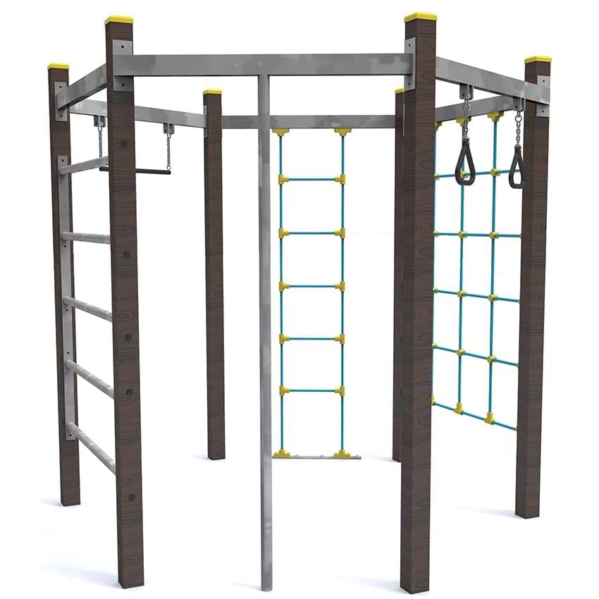 Portique de jeu hexagonal Acroba'Gym