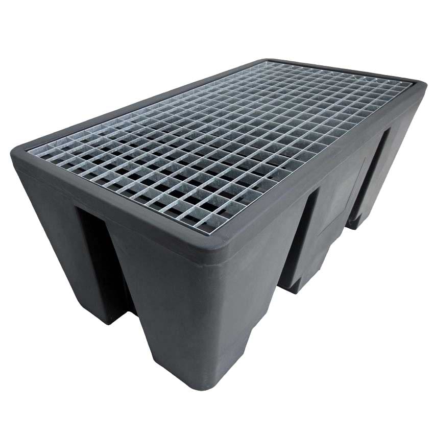 Bac rétention PEHD 2 fûts - 300L