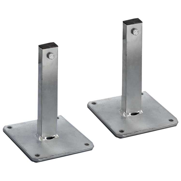 2 pieds sur platine pour support vélos mural