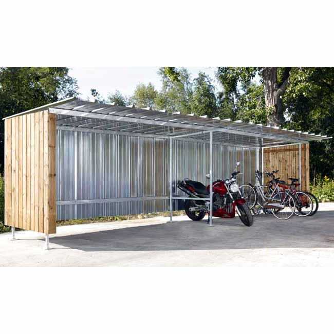 Abri à vélos bois et tôle - Module d'extension