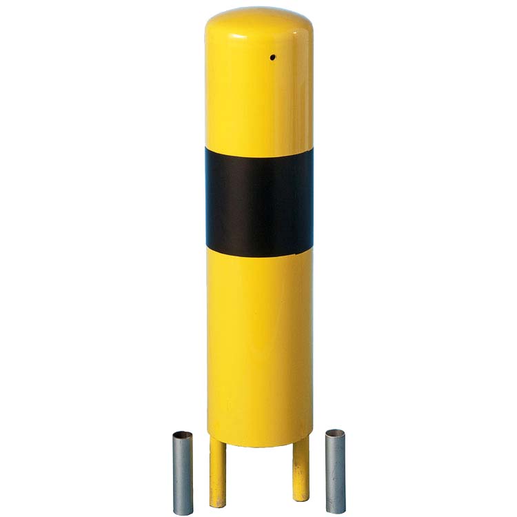 Poteau de protection amovible D. 159 X H. 600 mm - Jaune / Noir