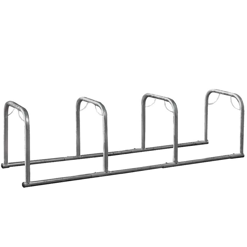 Support vélos en ligne - 4 arceaux / 8 vélos - L. 2620 mm