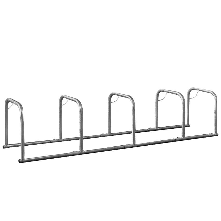 Support vélos en ligne - 5 arceaux / 10 vélos - L. 3470 mm