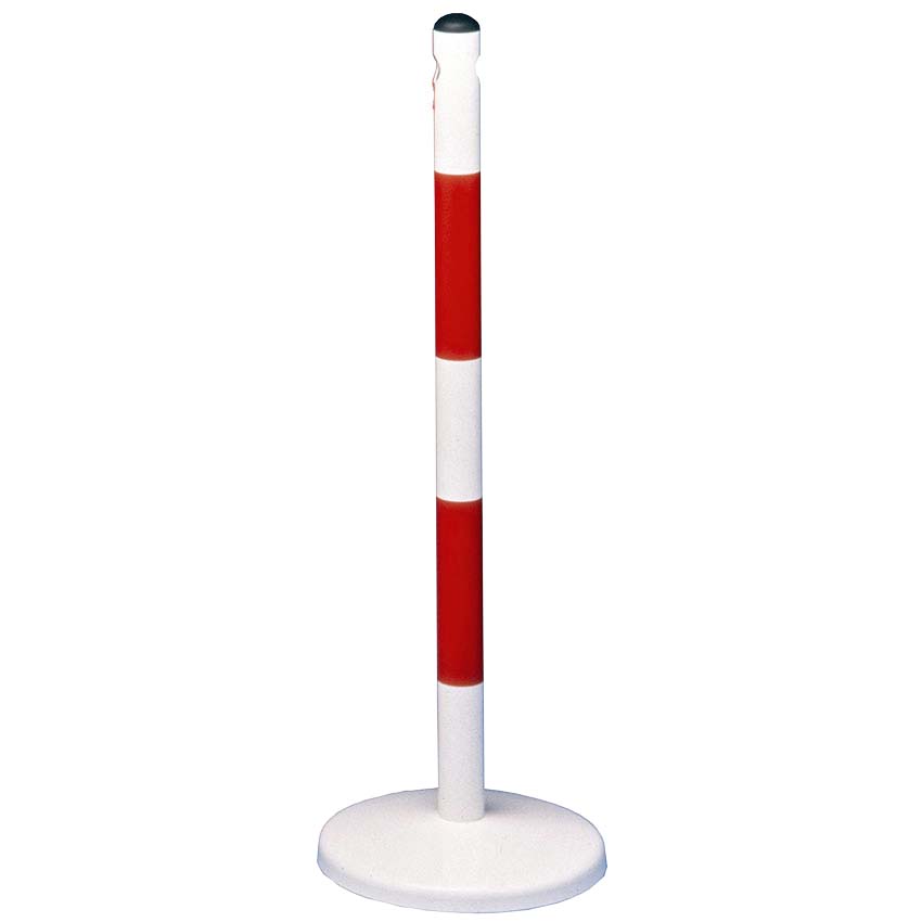 Poteau signalisation D. 50 X H. 900 mm - Rouge / Blanc