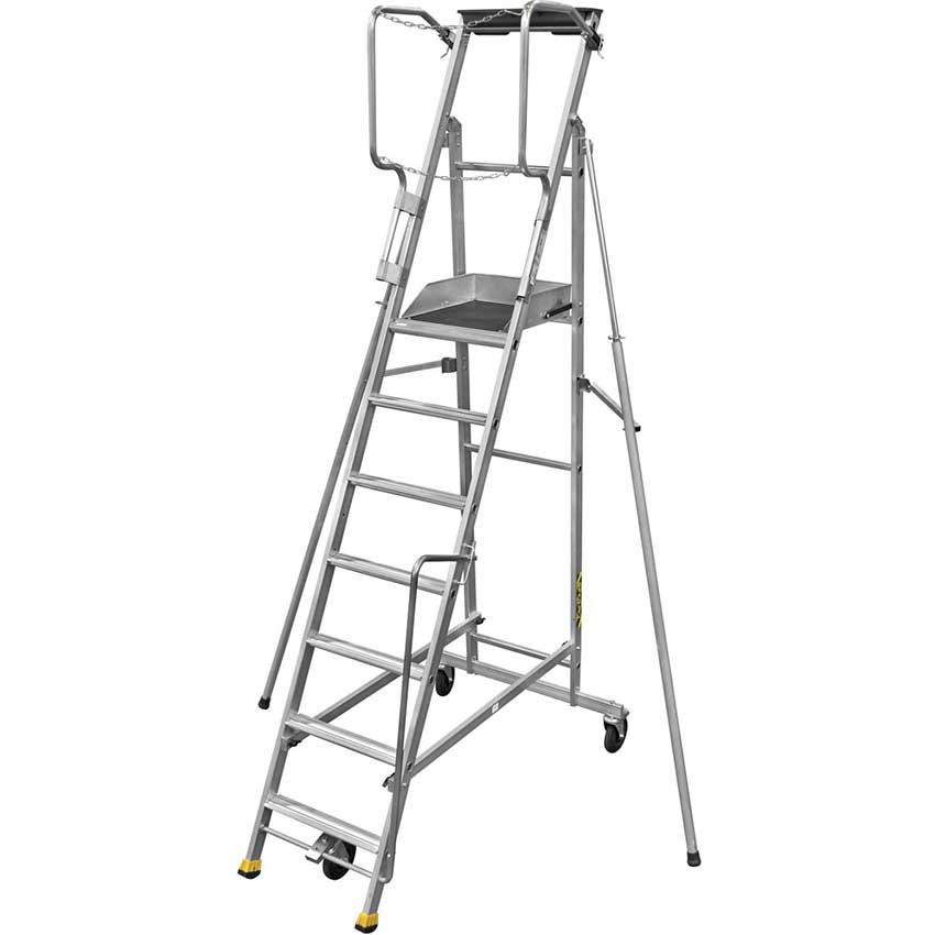 Plate-forme de rayonnage alu ERM - 7 marches