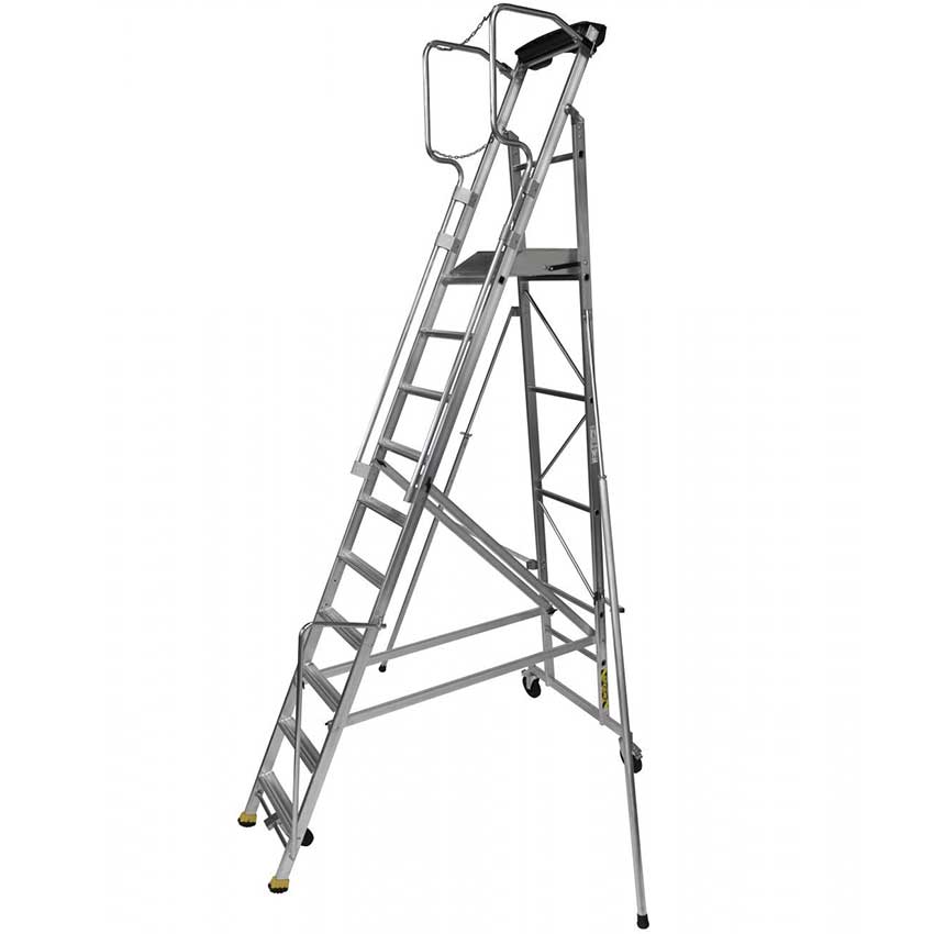 Plate-forme de rayonnage alu ERM - 10 marches