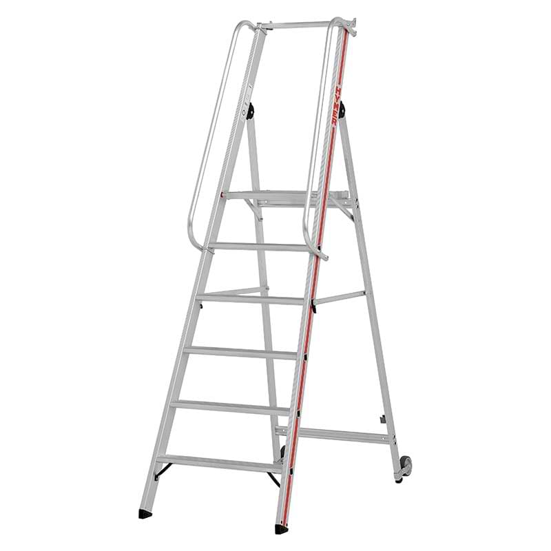 Escabeau rayonnage main-courante - 6 marches