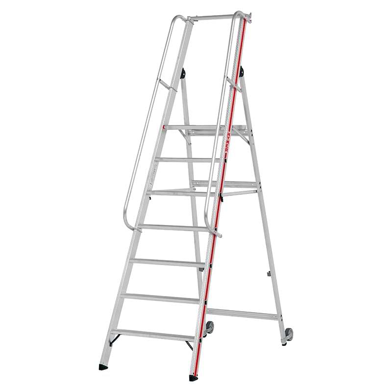 Escabeau rayonnage main-courante - 7 marches