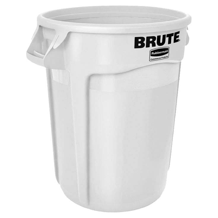 Collecteur rond BRUTE Rubbermaid 120L - Blanc