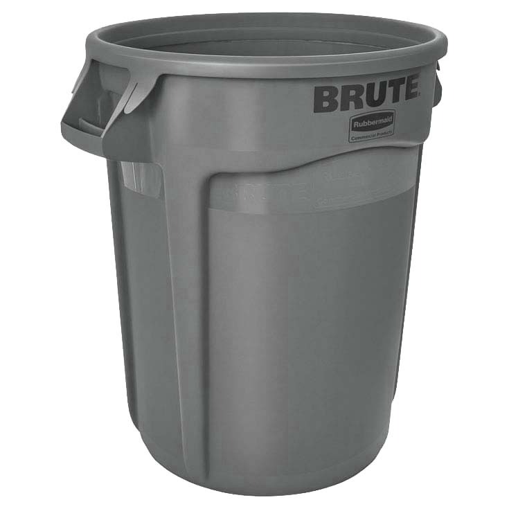 Collecteur rond BRUTE Rubbermaid 75L - Gris