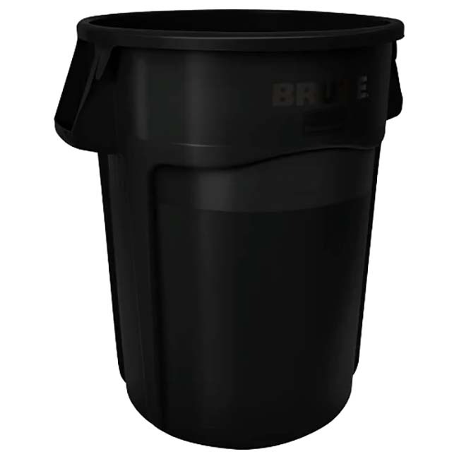 Collecteur rond BRUTE Rubbermaid 166L - Noir