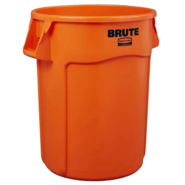 Collecteur rond BRUTE Rubbermaid 166L - Orange
